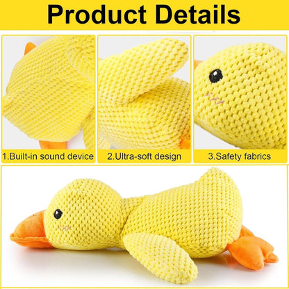 Mellow Dog Calming Duck, 2026 New Calming Duck Dog Toy, Calming Ducks Dog Toy, the Mellow Dogs Calming Pillow with Quacking Sound, Soft Stuffed Ducks Dogs Toys for Indoor Puppy Small
