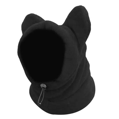 Dog Beanie Pet Hood with Ear Muff Breathable Dog Warm Hat for Cold Weather Camping Outdoors Hiking Festival Holiday Costume