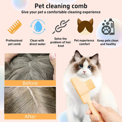Dog Hair Remover Comb One Button Dogs Brush Self-Cleaning Cat Brush Massage Combs for Dog Grooming Cleaning Brushes Dog Supplies