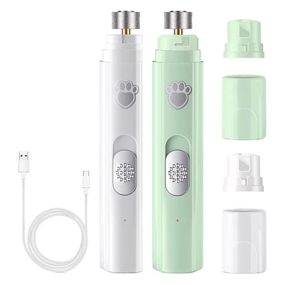 Electric Dog Nail Grinder Painless LED Light Pet Nail Grinder with Polisher Wheel 2-Speed Pet Nail Clipper for Pet Paws Grooming