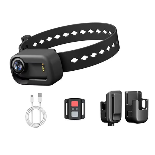 4K 30Hz Pet Collar Camera, Animal Vlog Camera Mini Action Camera for Video Records Dog Collar Camera