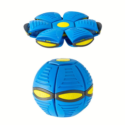 Flying Saucer Bouncing Ball Is a Durable, Elastic and Fun Dog Pet Toy Suitable for Outdoor Activities and Exercise