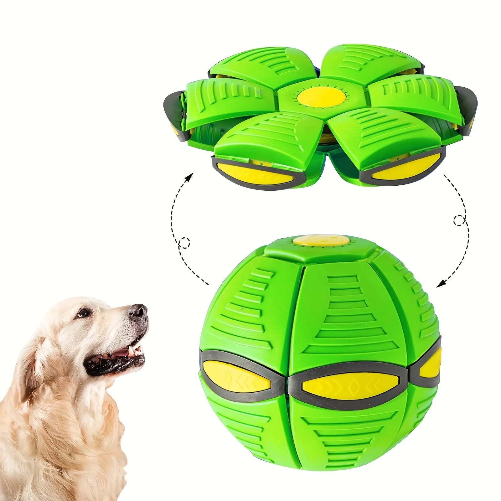 Flying Saucer Bouncing Ball Is a Durable, Elastic and Fun Dog Pet Toy Suitable for Outdoor Activities and Exercise