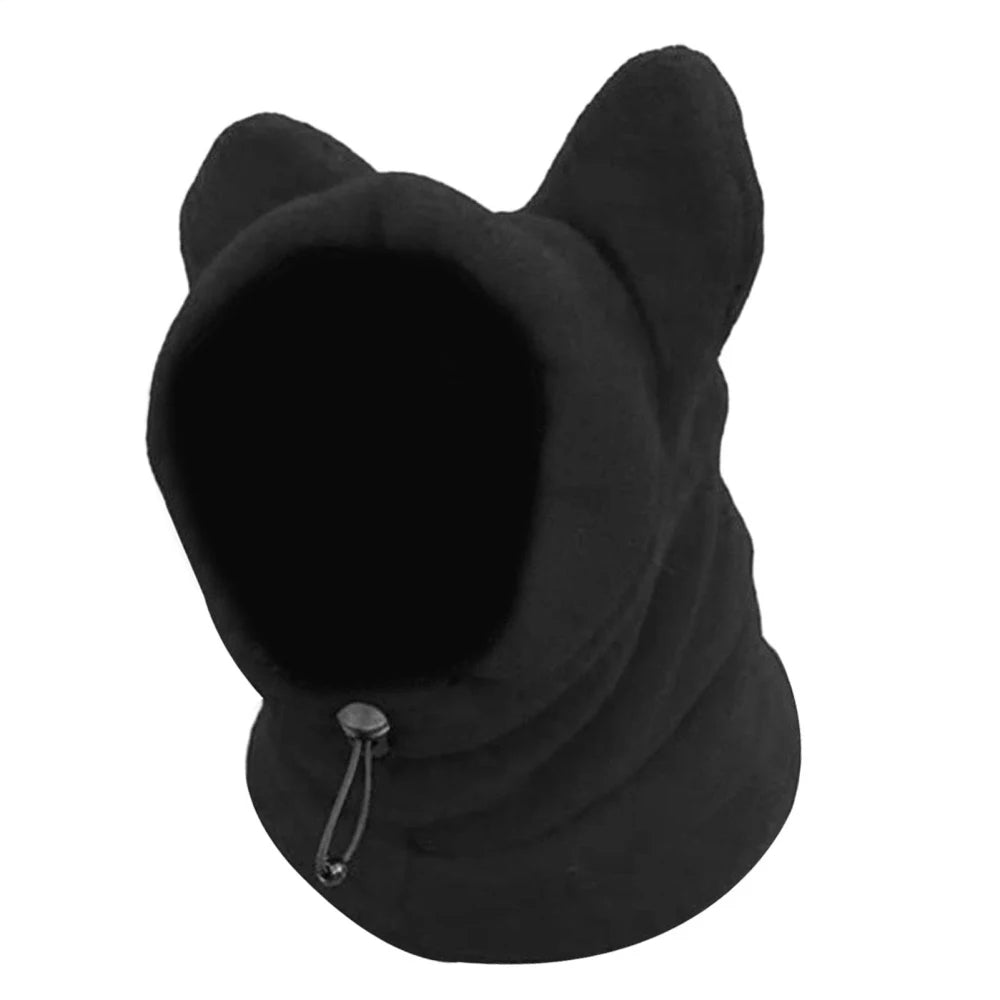 Dog Beanie Pet Hood with Ear Muff Breathable Dog Warm Hat for Cold Weather Camping Outdoors Hiking Festival Holiday Costume