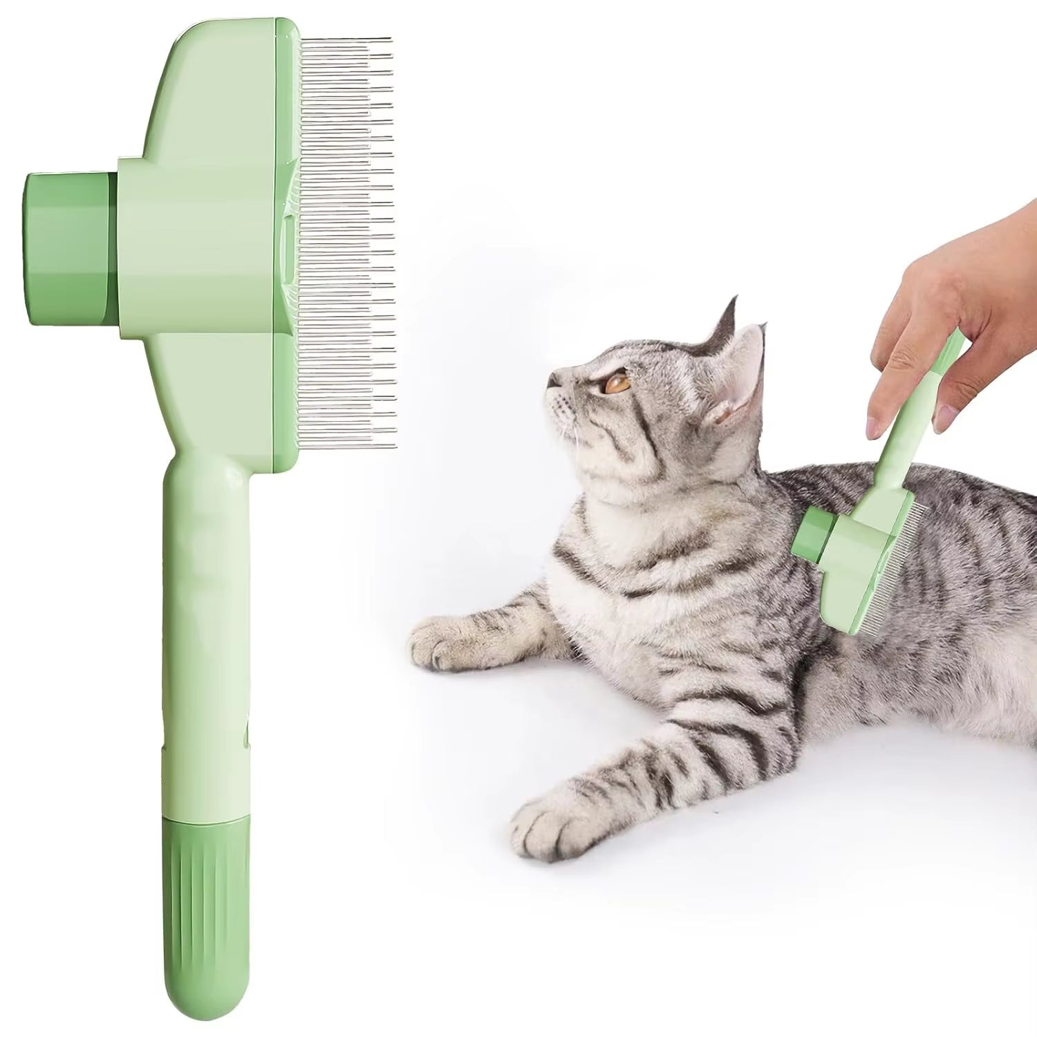 Dog Hair Remover Comb One Button Dogs Brush Self-Cleaning Cat Brush Massage Combs for Dog Grooming Cleaning Brushes Dog Supplies