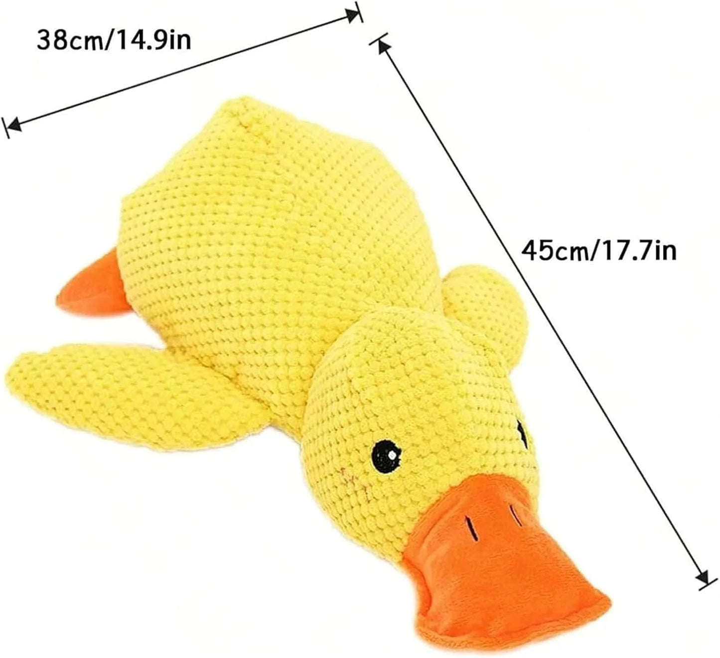 Mellow Dog Calming Duck, 2026 New Calming Duck Dog Toy, Calming Ducks Dog Toy, the Mellow Dogs Calming Pillow with Quacking Sound, Soft Stuffed Ducks Dogs Toys for Indoor Puppy Small