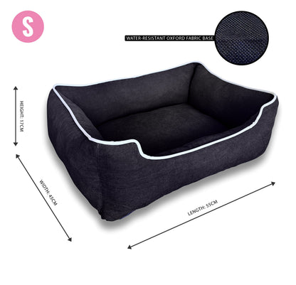 BLACK Corduroy LUXURY Dog Bed, Machine Washable, Pet Bed, Dog Gift, Premium Dog Bed, Small to Medium Sized Dogs, Puppy Bed, Dog Mattress
